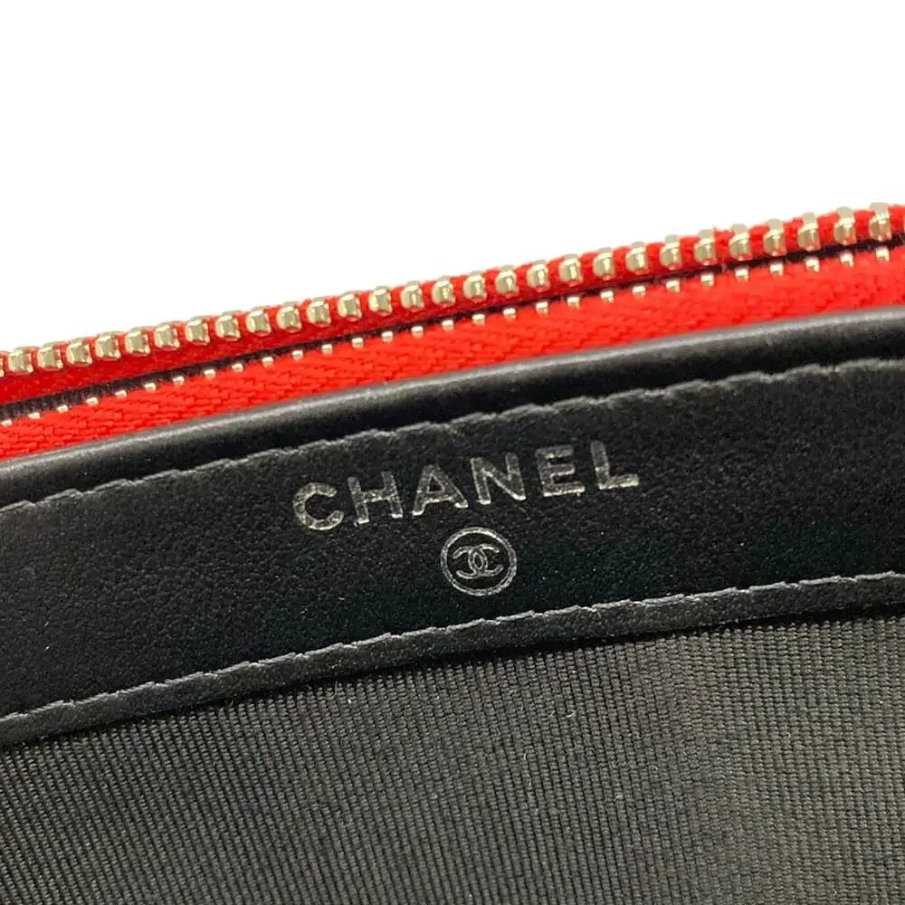 Chanel Matelasse Other Style Wallet Red Black